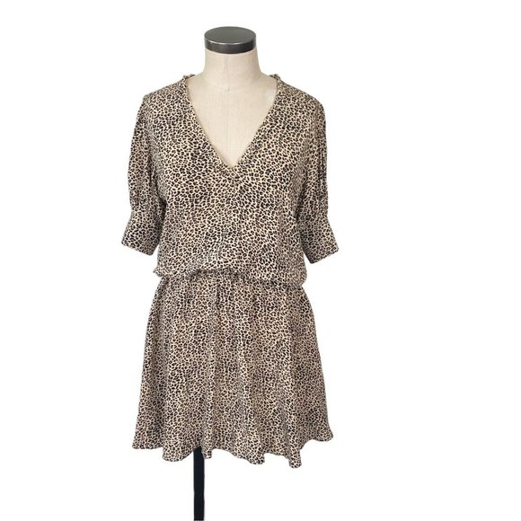 Zadig & Voltaire Russel Print Leo Blouson Dress Medium Cheetah Animal SJCF0402F - Picture 11 of 12